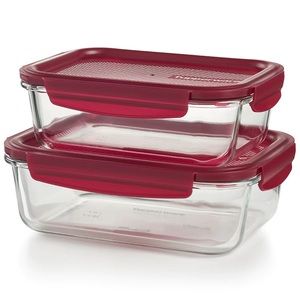 Tupperware PremiaGlass container 2-pc Set